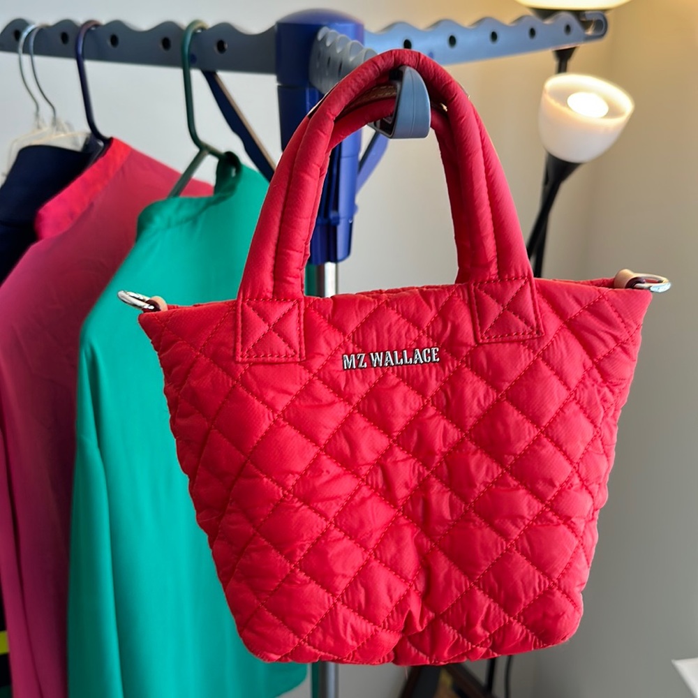 MZ WALLACE Cherry Rec Micro Metro Tote Deluxe